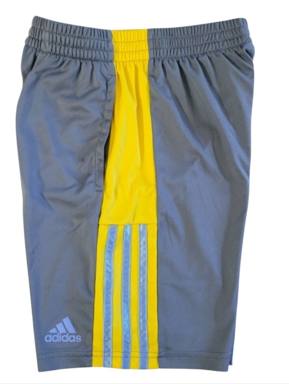 Adidas Gray and Yellow Athletic Shorts Size Medium
